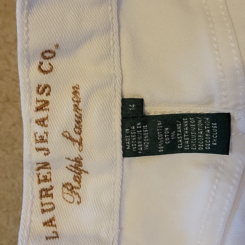 Lauren Jeans Co Denim Bermuda Shorts White 14 - Picture 3 of 6
